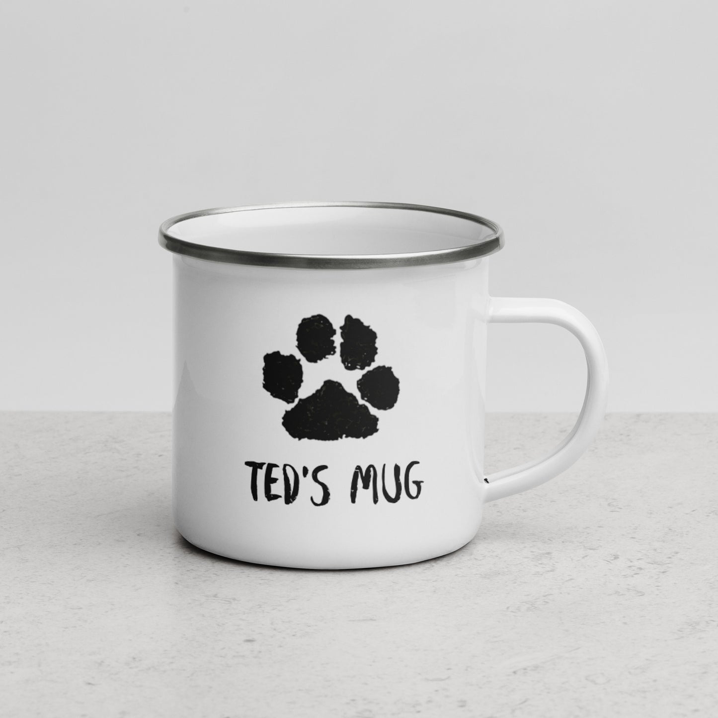 Ted's 'Pawprint' - Enamel Mug