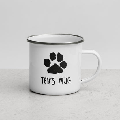 Ted's 'Pawprint' - Enamel Mug