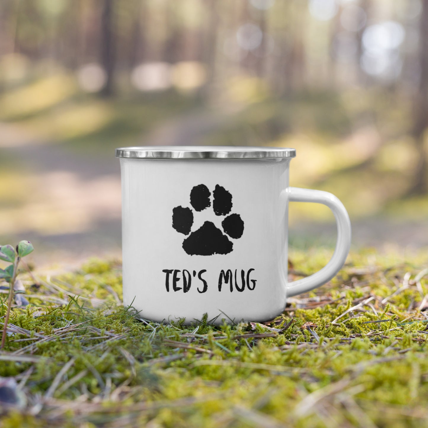 Ted's 'Pawprint' - Enamel Mug